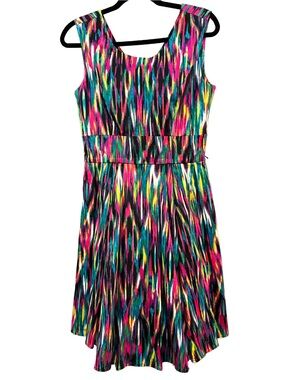Calvin Klein Multicolor Sleeveless Flared Dress